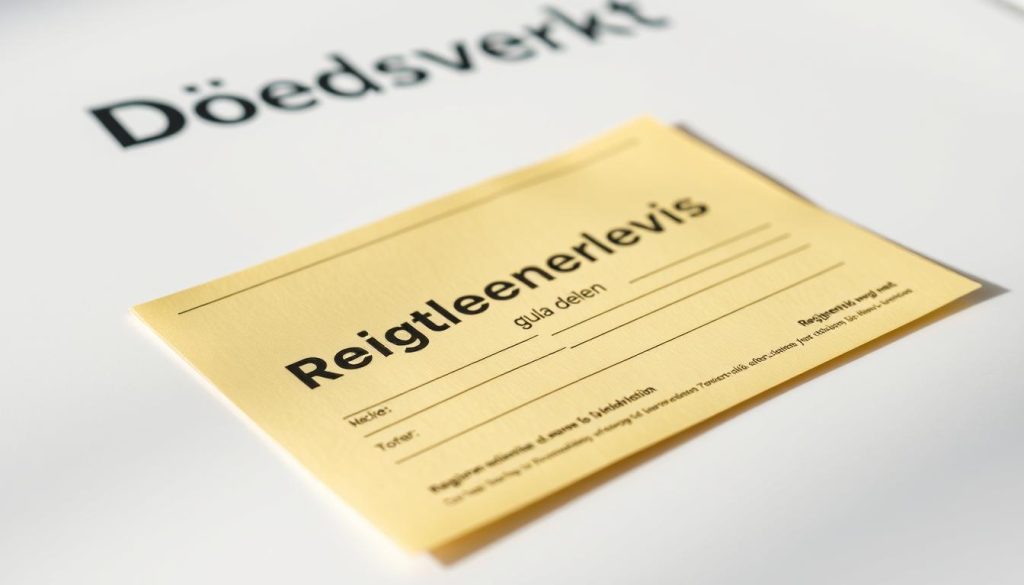 Registreringsbevis gula delen