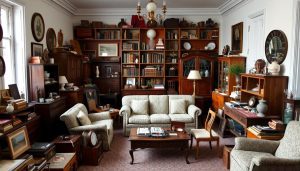 Dödsbo i Malmö med möbler och personliga tillhörigheter som väntar på värdering