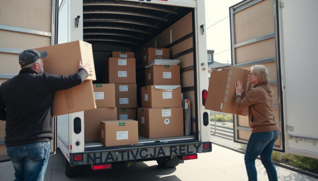 Effektiv lastning av flyttbil vid tömning av förråd