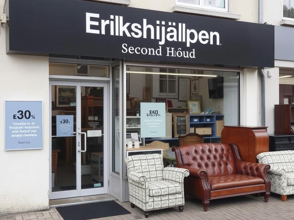 Erikshjälpen Second Hand butik i Malmö för donation av möbler från dödsbo