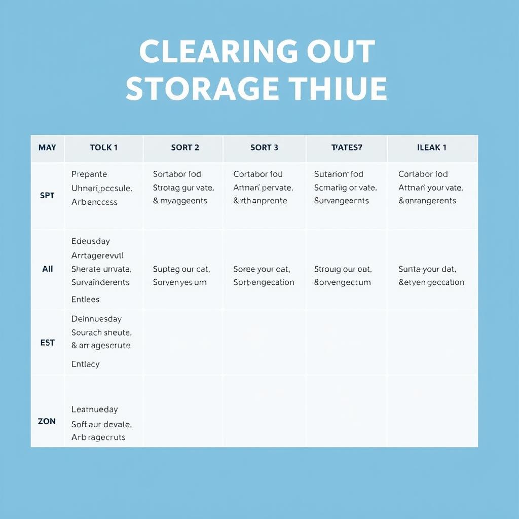 Exempel på tidsplan för att tömma förråd