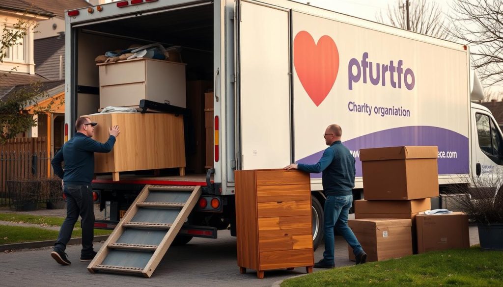 Hämtning av möbler från dödsbo i Malmö av välgörenhetsorganisation
