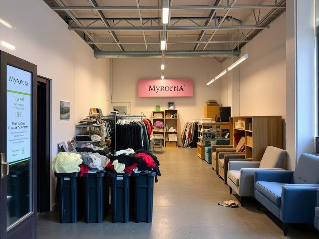 Myrorna inlämningsställe i Malmö för kläder och möbler från dödsbo