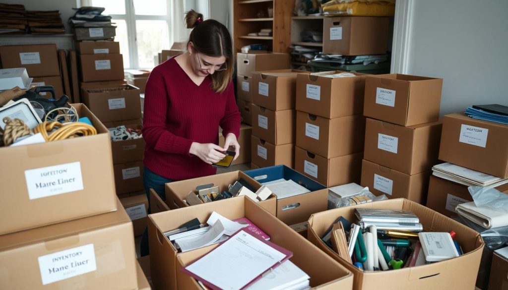 Person som sorterar och förbereder ett dödsbo för försäljning i Malmö