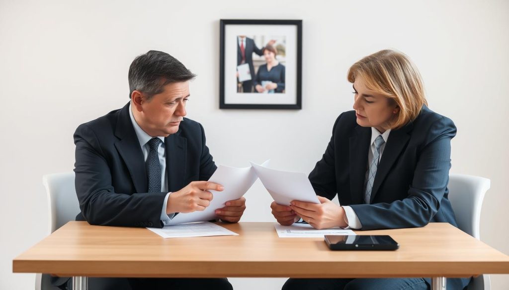 Personer i diskussion om ett dödsbo