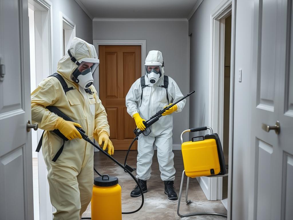 Professionell sanering i Malmö med skyddsutrustning