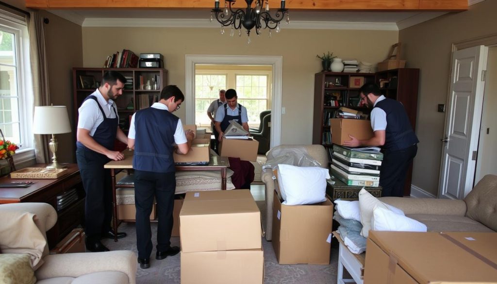 Professionella tjänster för tömning av avliden persons egendom