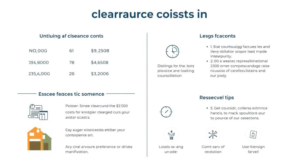 Sammanfattning av kostnader för att tömma avliden persons egendom