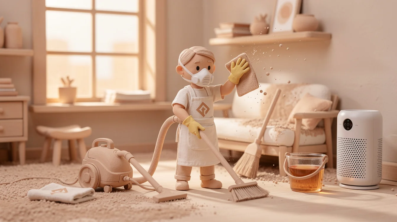 Effektiva tekniker för att binda och fånga fint byggdamm - hur man gör rent efter renovering damm